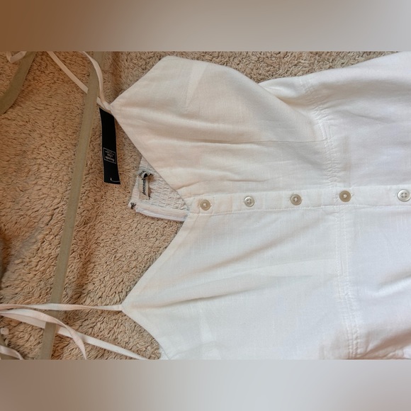 NWT A&F white linen dress XS - Picture 2 of 7
